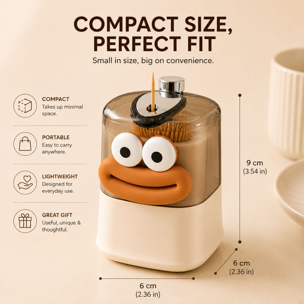PICKQ™ Press-To-Serve Toothpick Dispenser