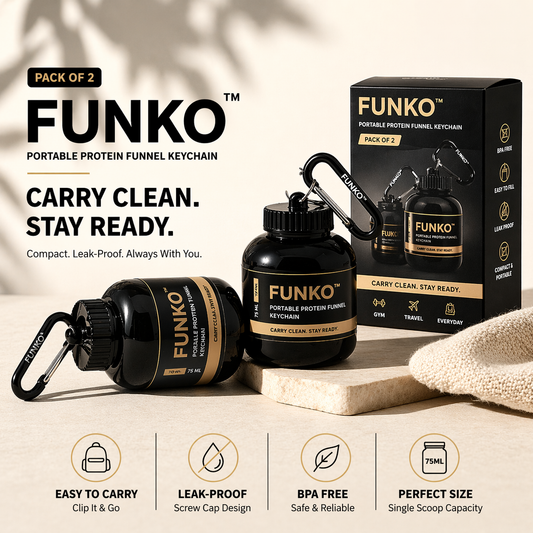 FUNKO™ | Portable Protein Funnel Keychain (Pack of 2)
