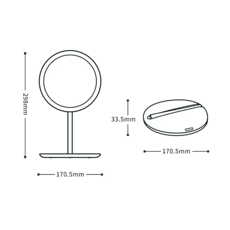 Foldable LED Vanity Mirror | Magnetic Travel Glow Mirror