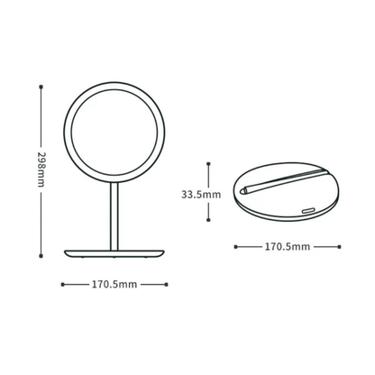 Foldable LED Vanity Mirror | Magnetic Travel Glow Mirror