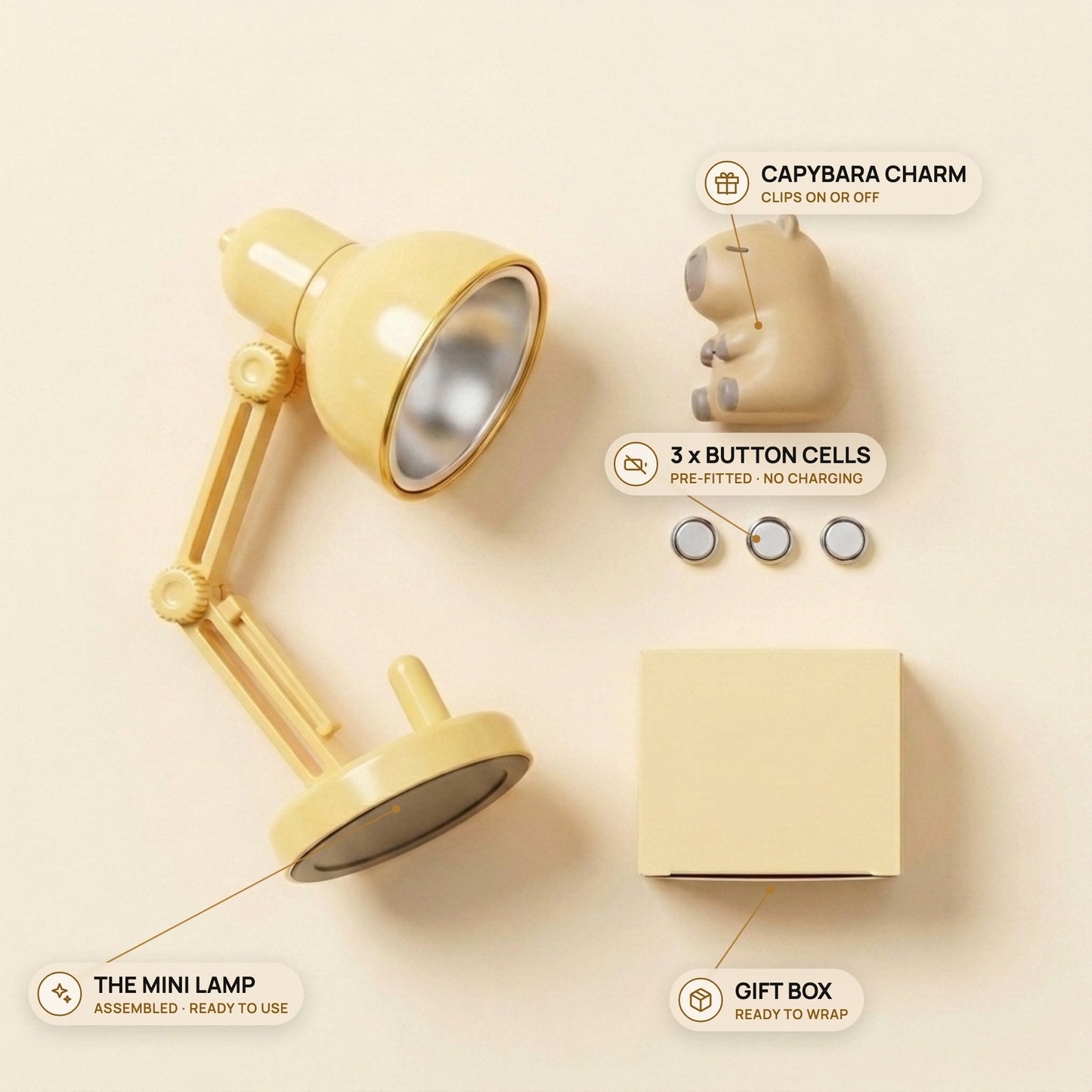 PERCH mini magnetic desk lamp - assorted colours