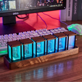 Walnut Nixie-Tube Style RGB LED Clock