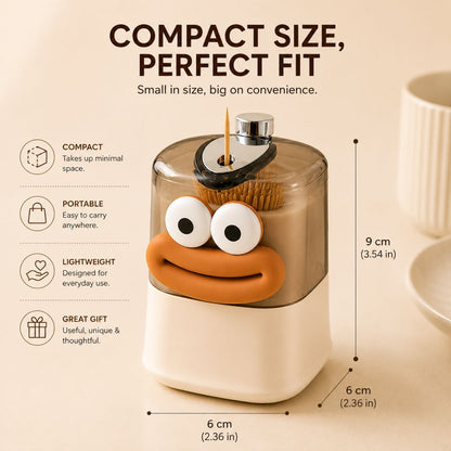 PICKQ™ Press-To-Serve Toothpick Dispenser