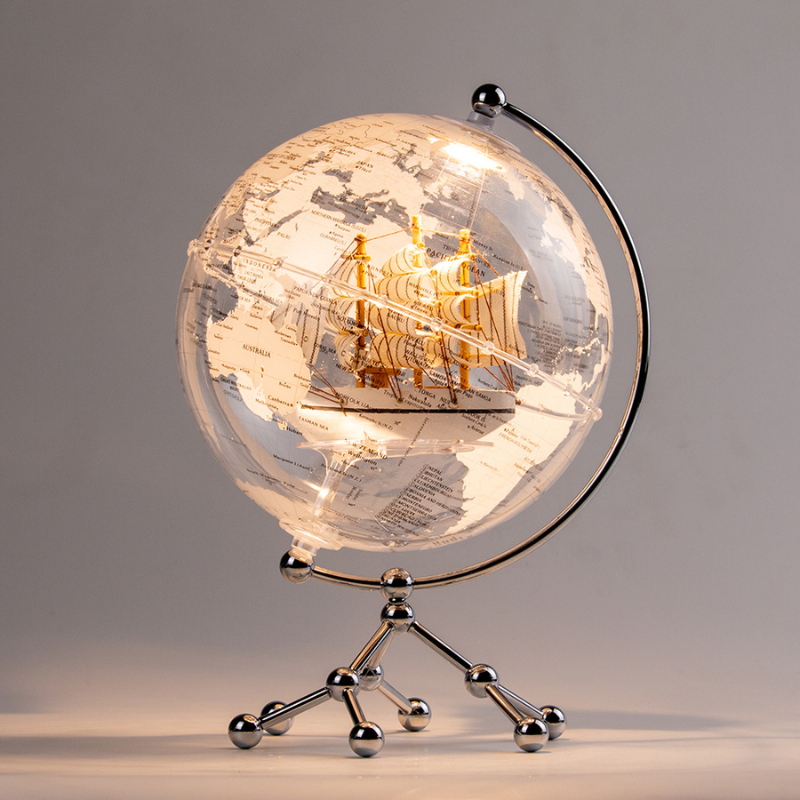 Aurora Voyage Crystal Globe | 360° Rotating World Globe
