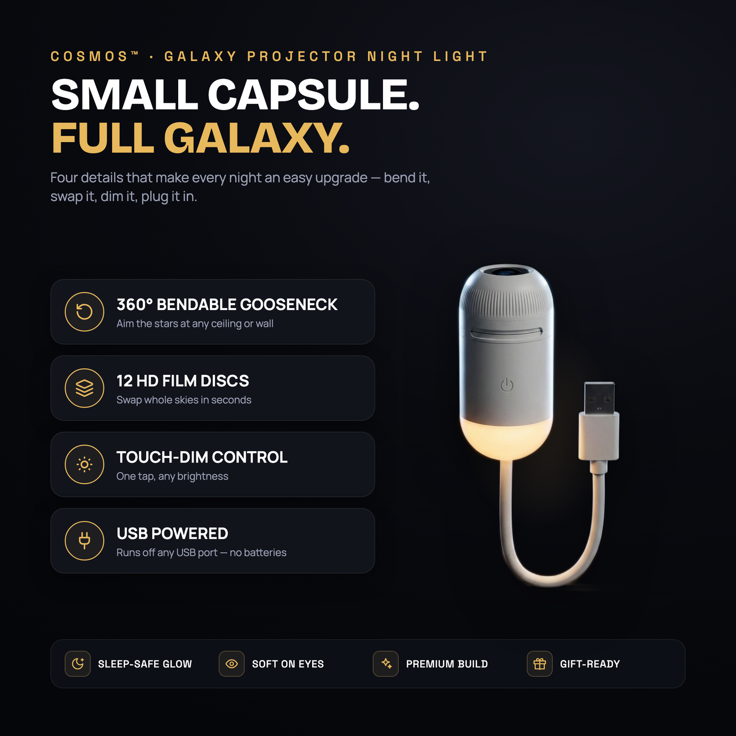 COSMO™| Galaxy Projector Night Light