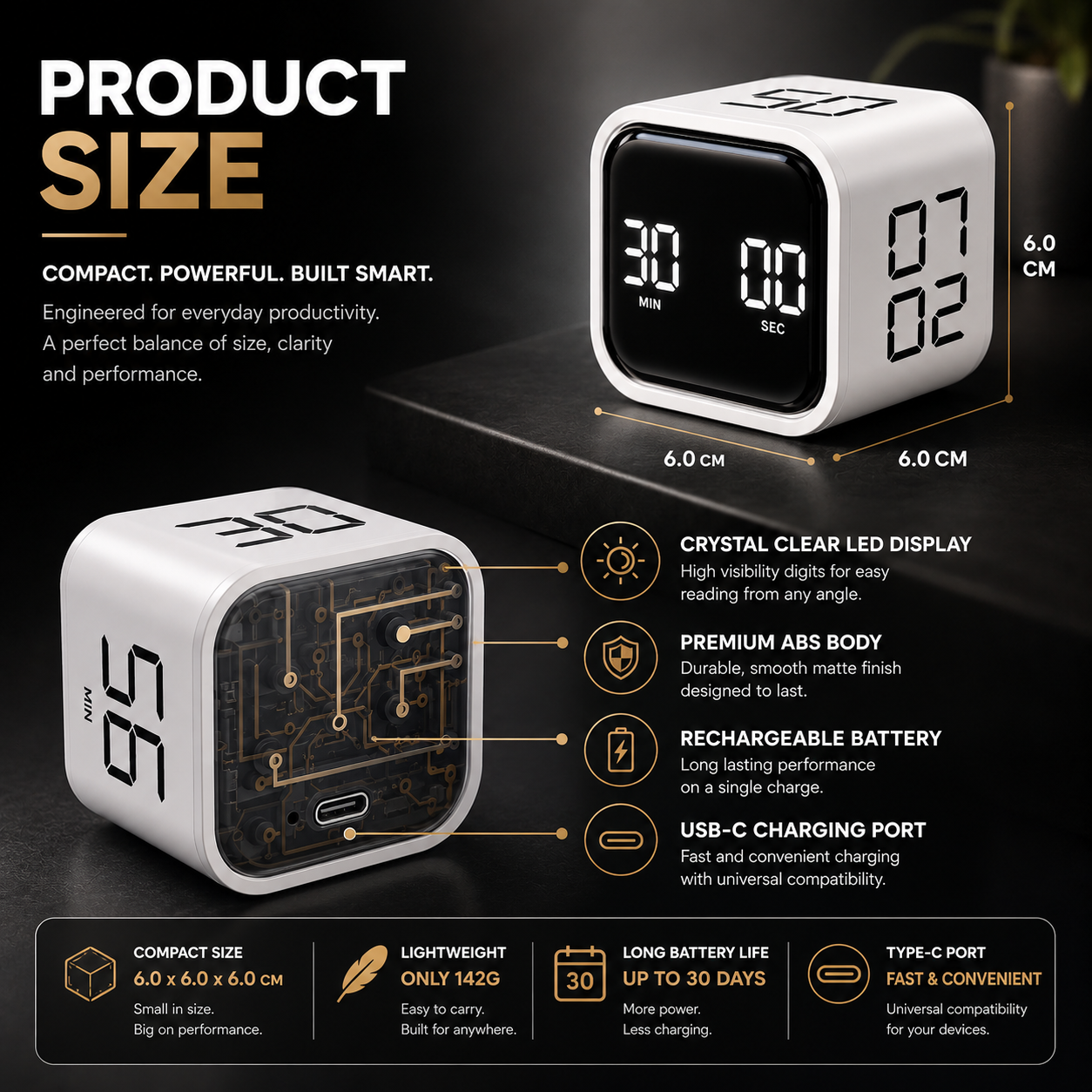 POMO™ | Pomodoro Timer Cube