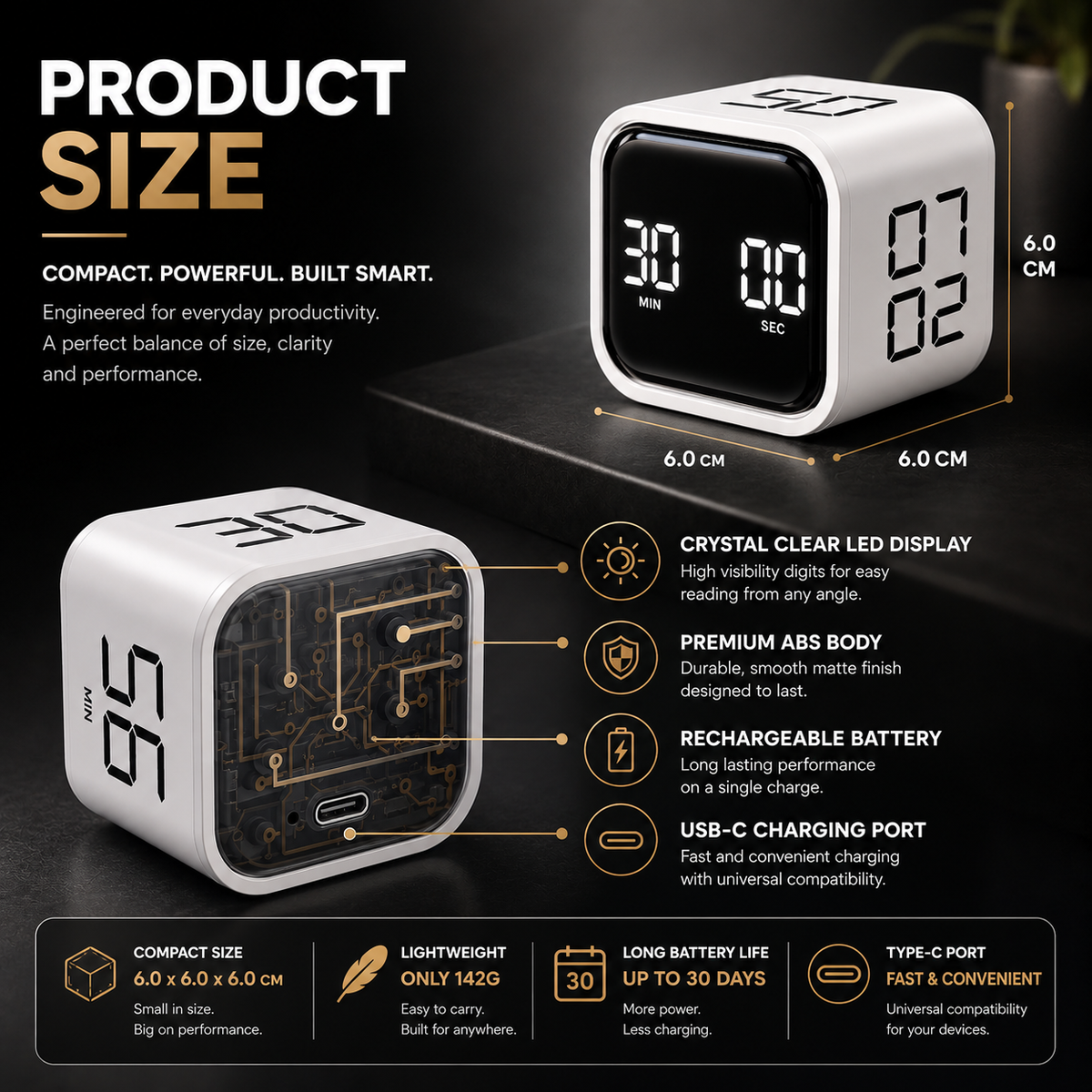 POMO™ | Pomodoro Timer Cube