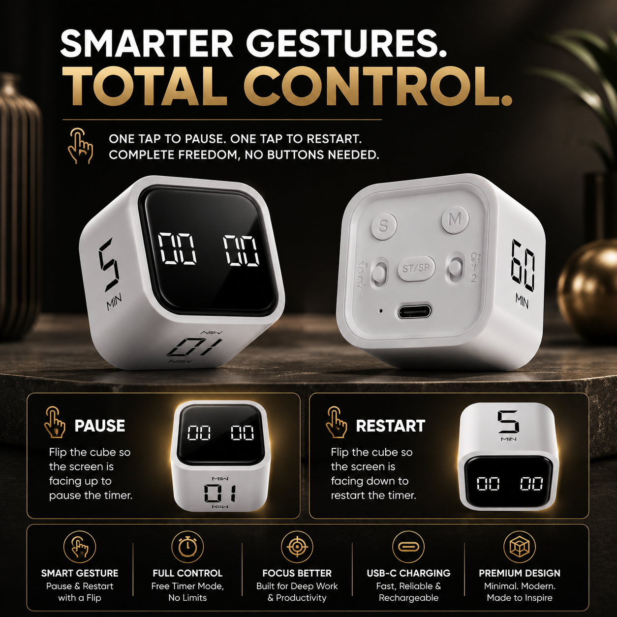 POMO™ | Pomodoro Timer Cube