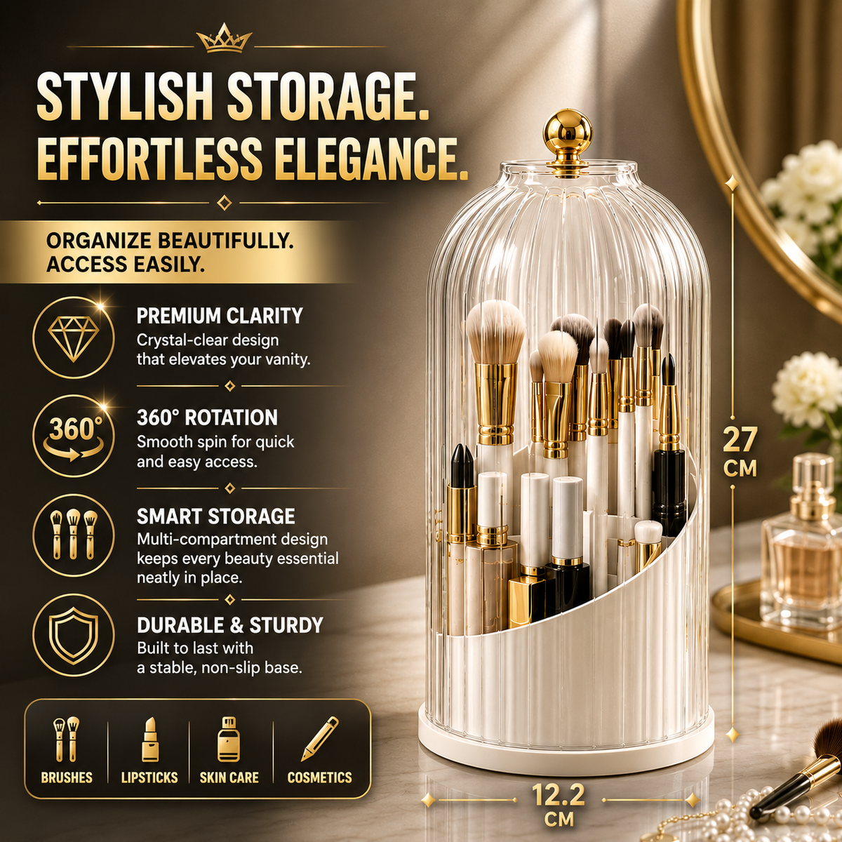 VIONA™ | Rotating Vanity Organizer