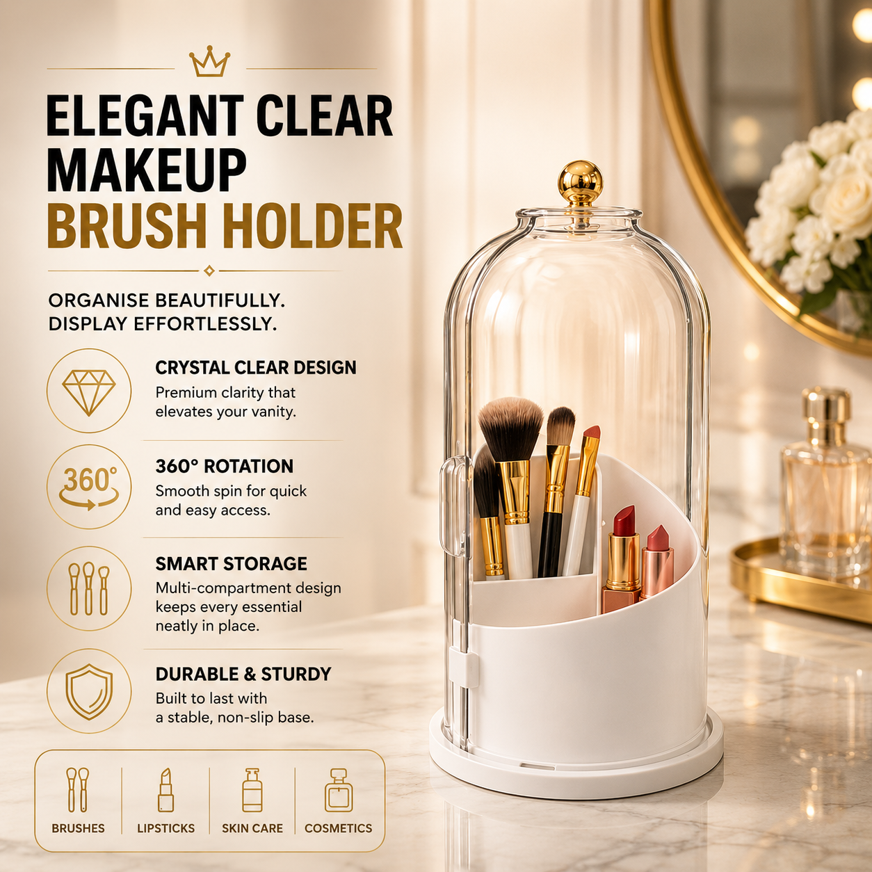 VIONA™ | Rotating Vanity Organizer