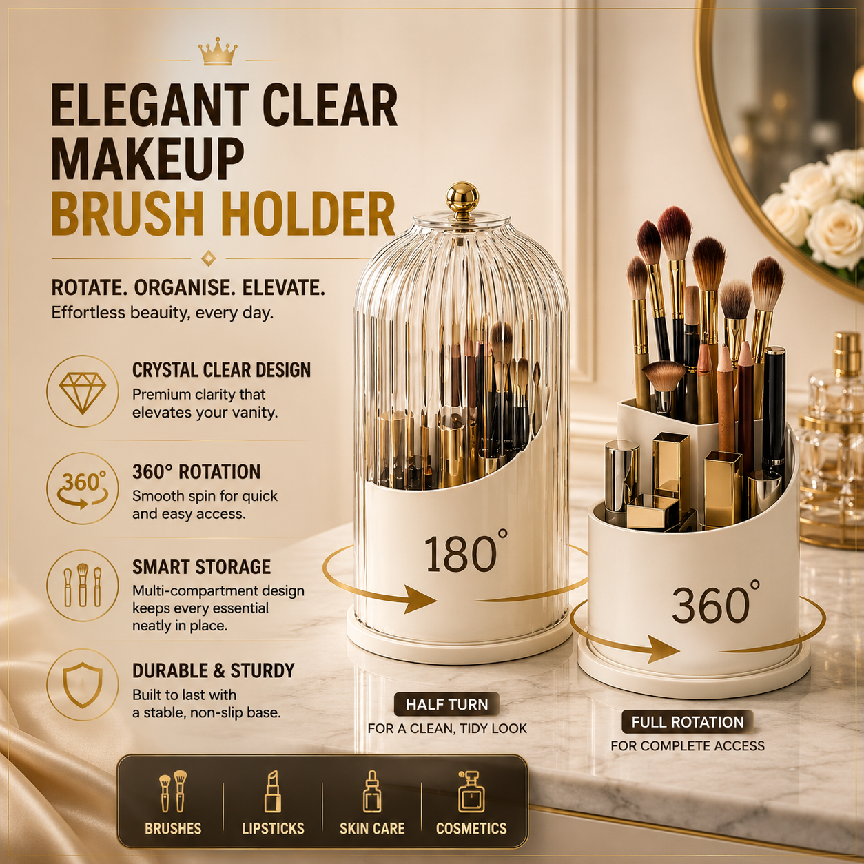 VIONA™ | Rotating Vanity Organizer