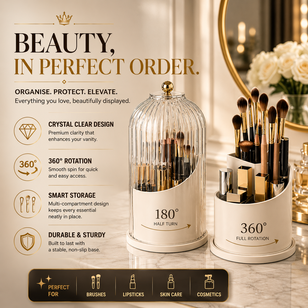 VIONA™ | Rotating Vanity Organizer