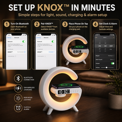KNOX™  RGB Speaker Charging Clock