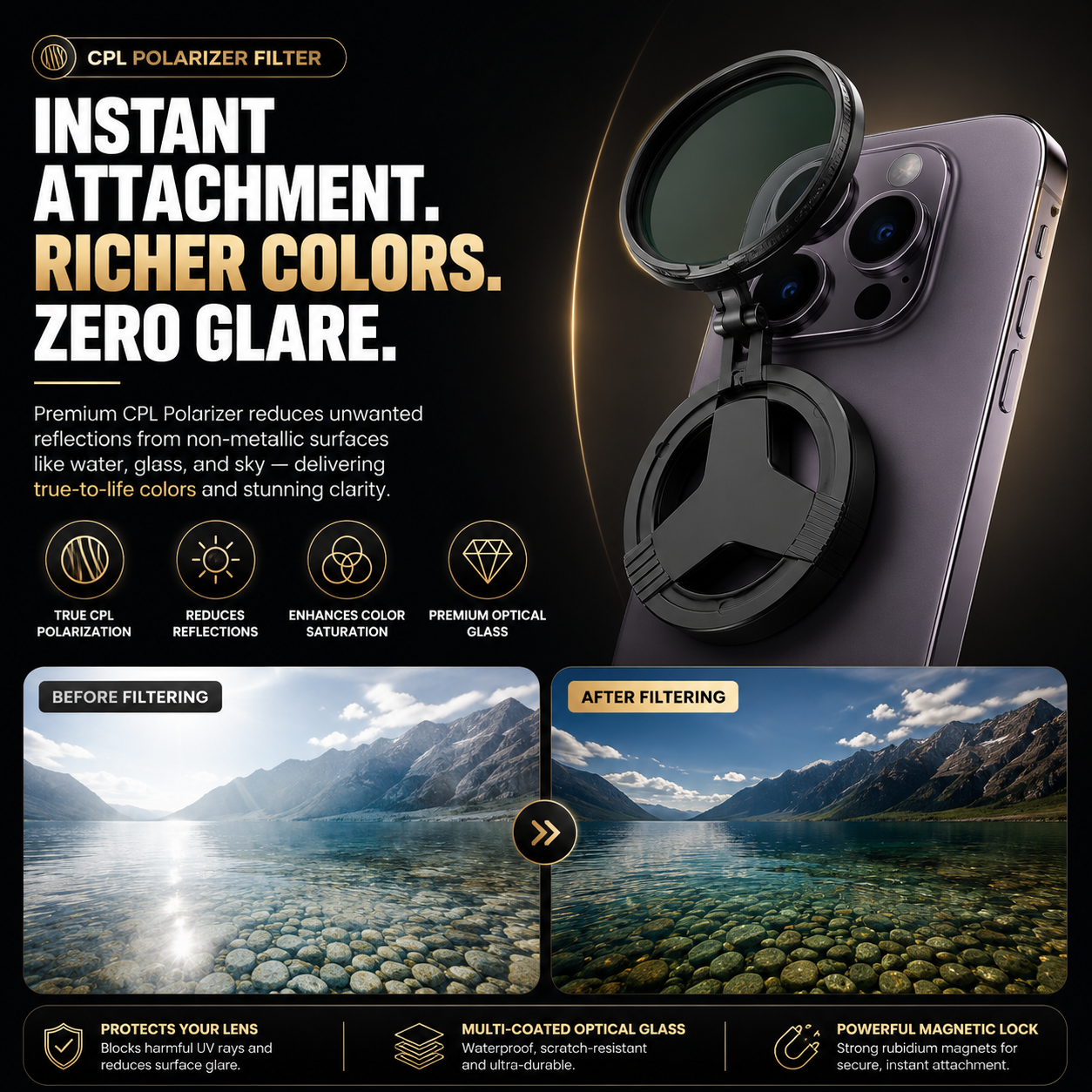 NEROX™ | Magnetic Phone CPL Filter