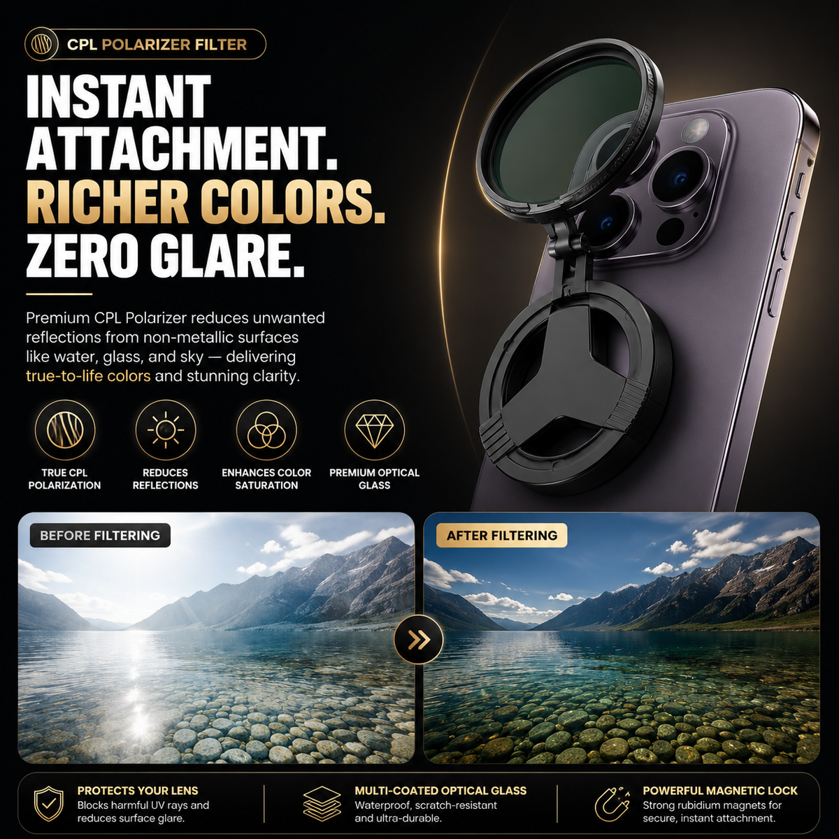 NEROX™ | Magnetic Phone CPL Filter