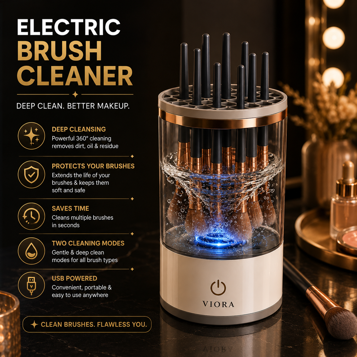 Viora™ Electric Makeup Brush Cleaner