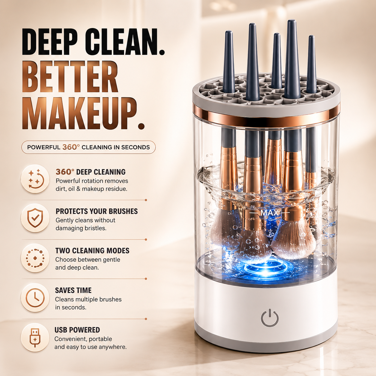 Viora™ Electric Makeup Brush Cleaner