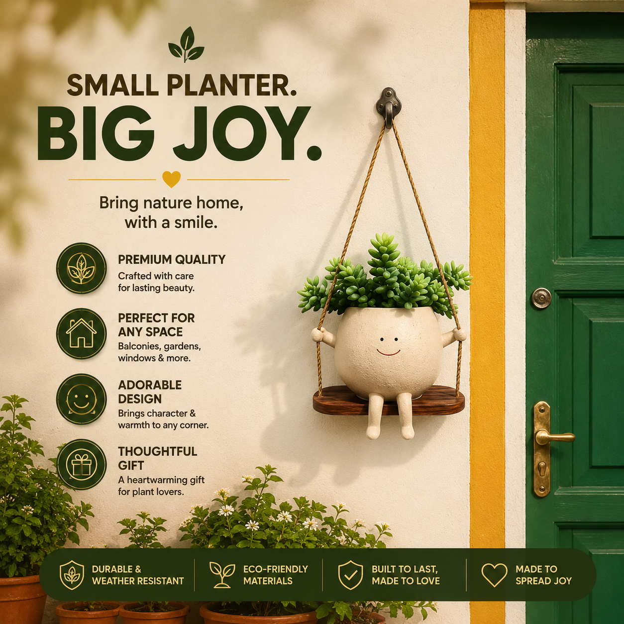 MIVA™ | Smiling Hanging Planter