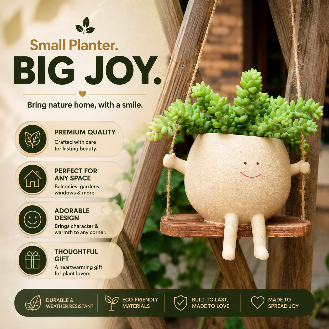 MIVA™ | Smiling Hanging Planter