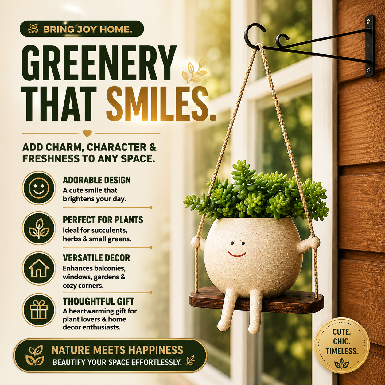 MIVA™ | Smiling Hanging Planter