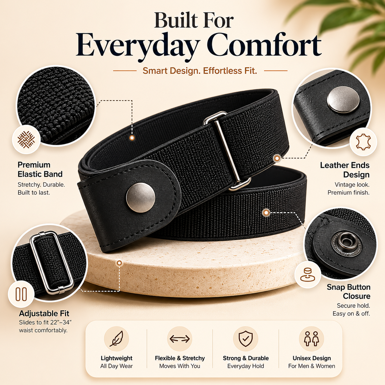 NIVO™ | No-Buckle Comfort Belt