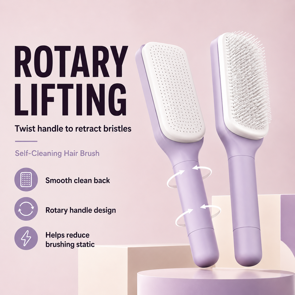 TRESS™ | Self-Cleaning Hair Brush