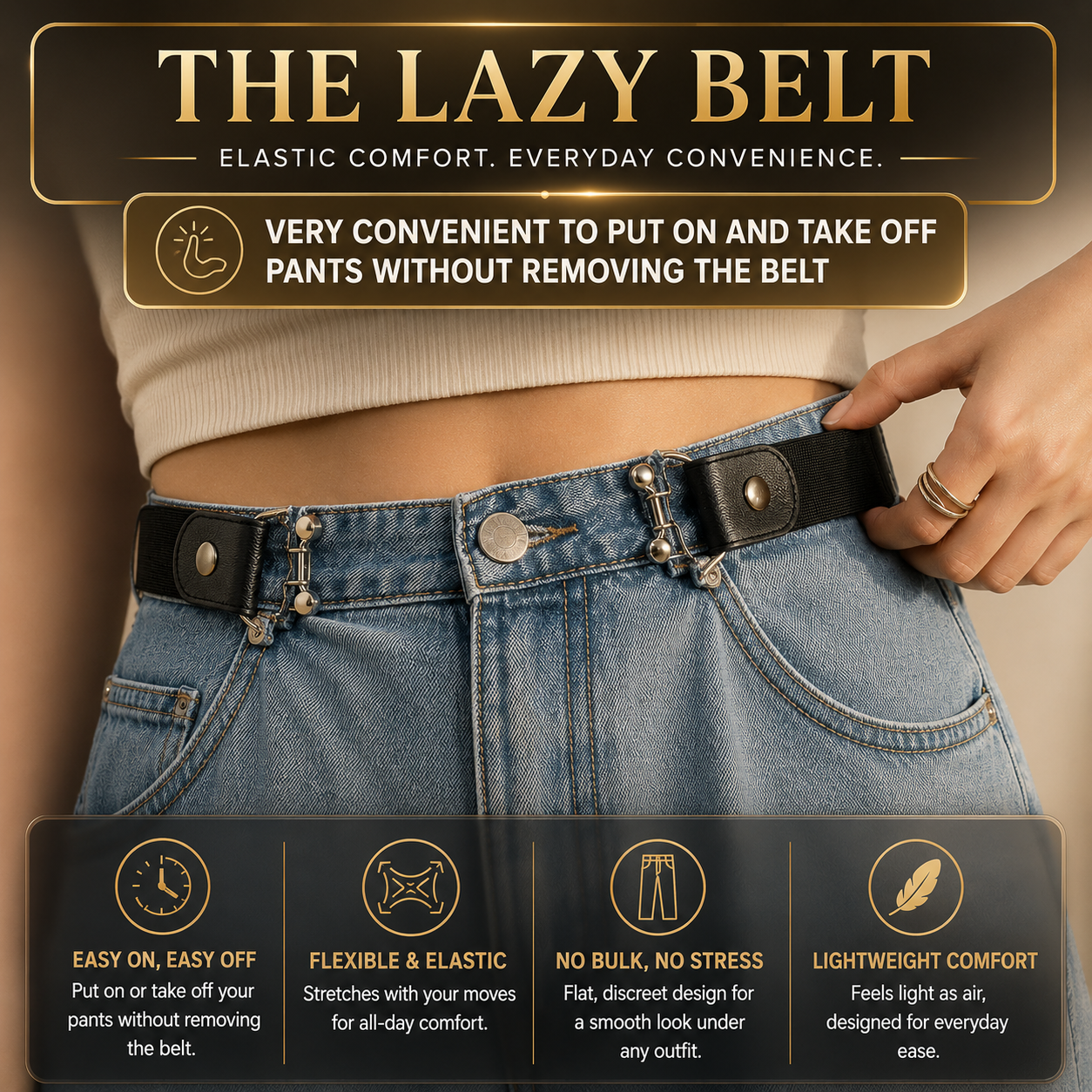 NIVO™ | No-Buckle Comfort Belt
