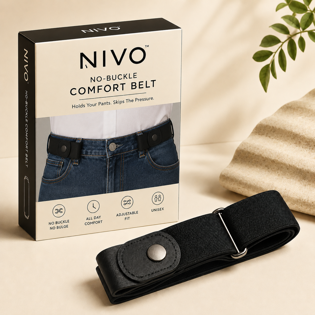 NIVO™ | No-Buckle Comfort Belt