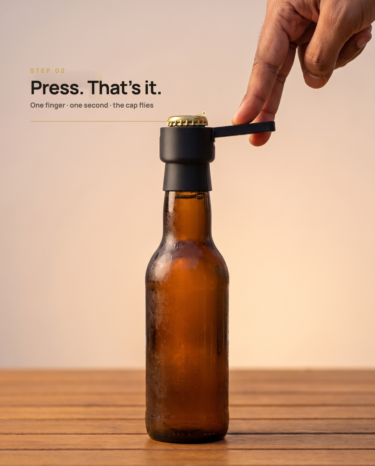 SNAPR crown-cap bottle opener