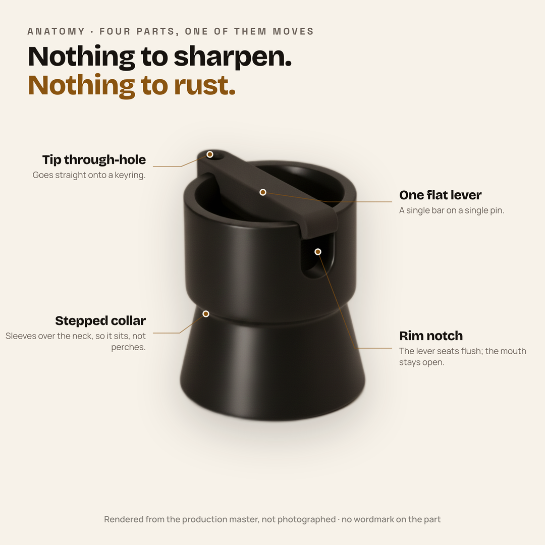 SNAPR crown-cap bottle opener