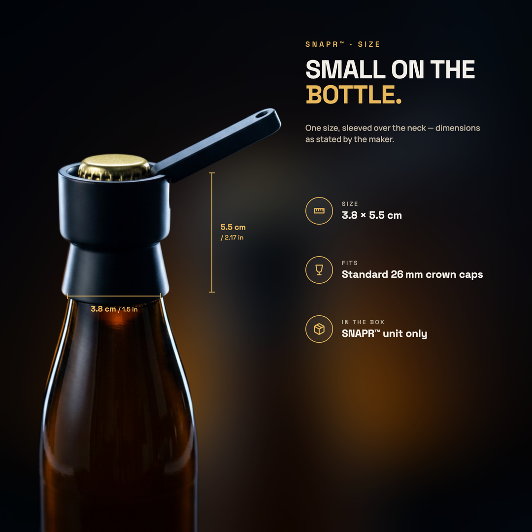 SNAPR crown-cap bottle opener