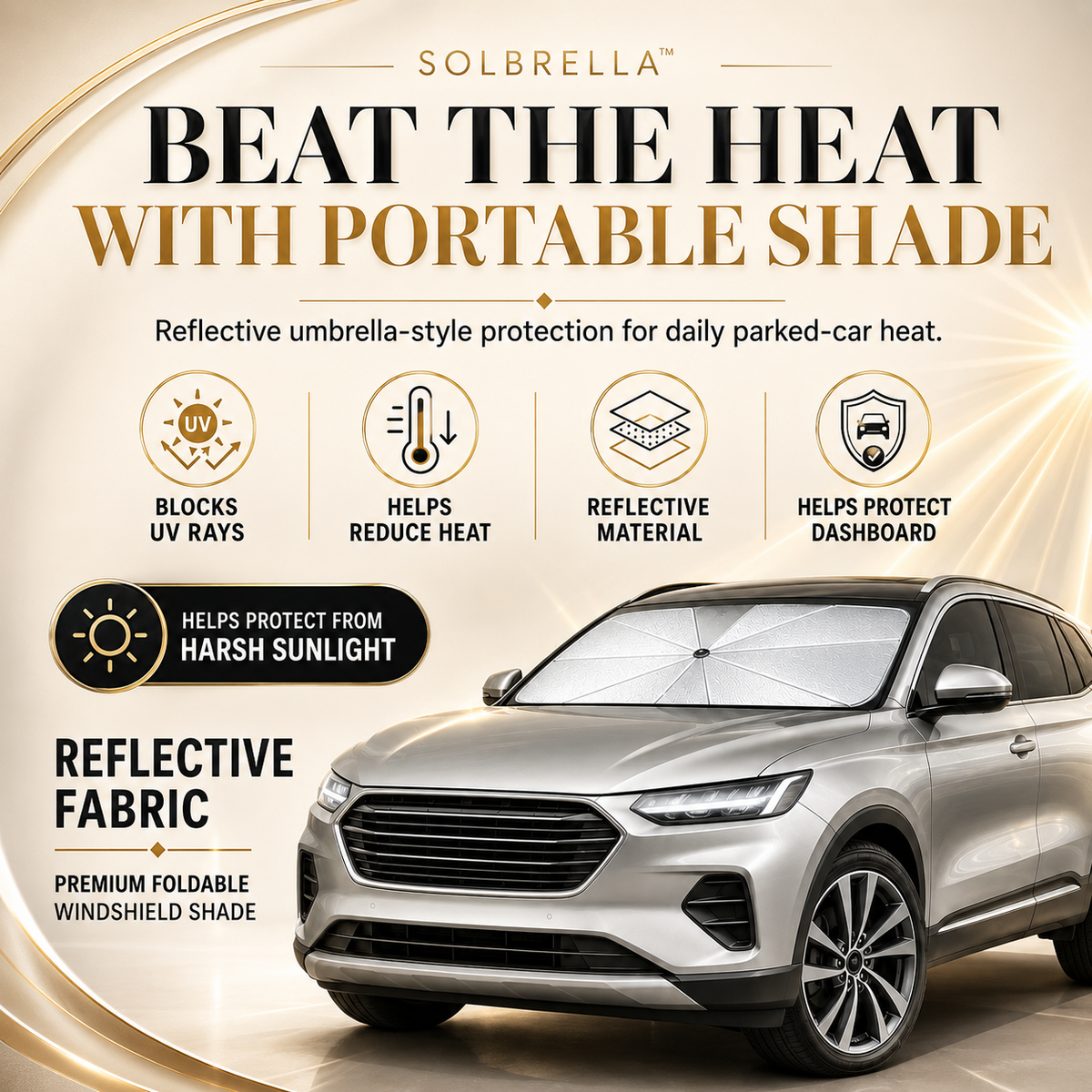 SOLBRELLA™ | Foldable Car Windshield Sunshade