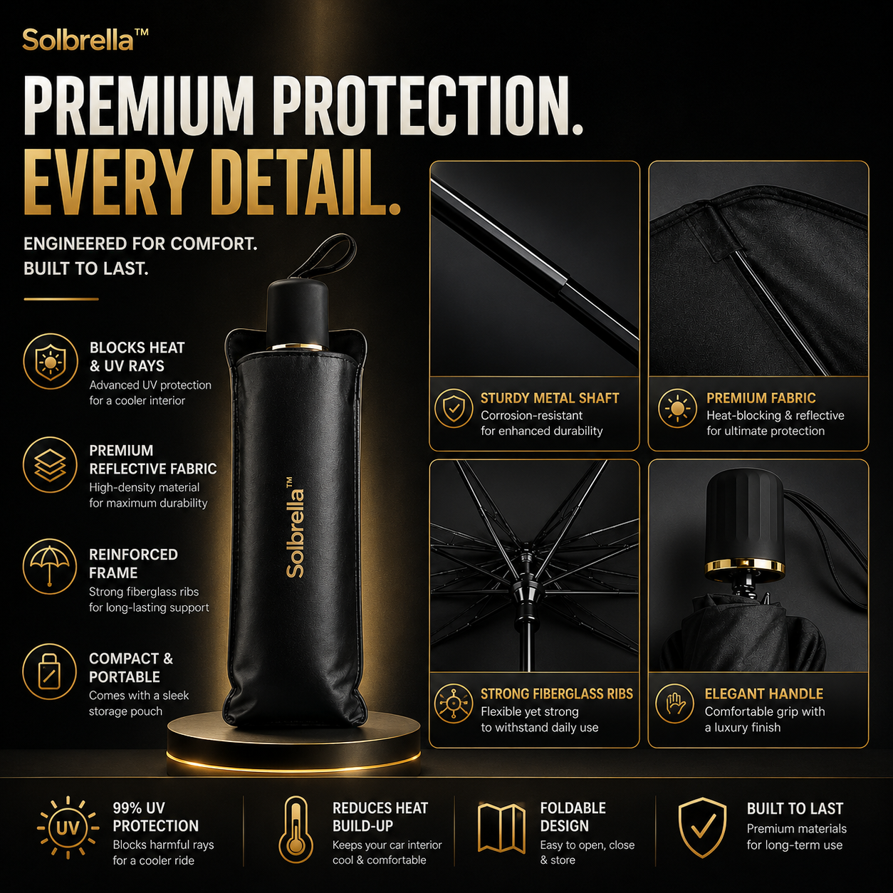 SOLBRELLA™ | Foldable Car Windshield Sunshade