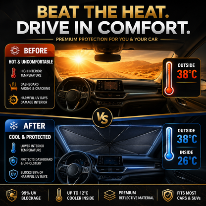 SOLBRELLA™ | Foldable Car Windshield Sunshade