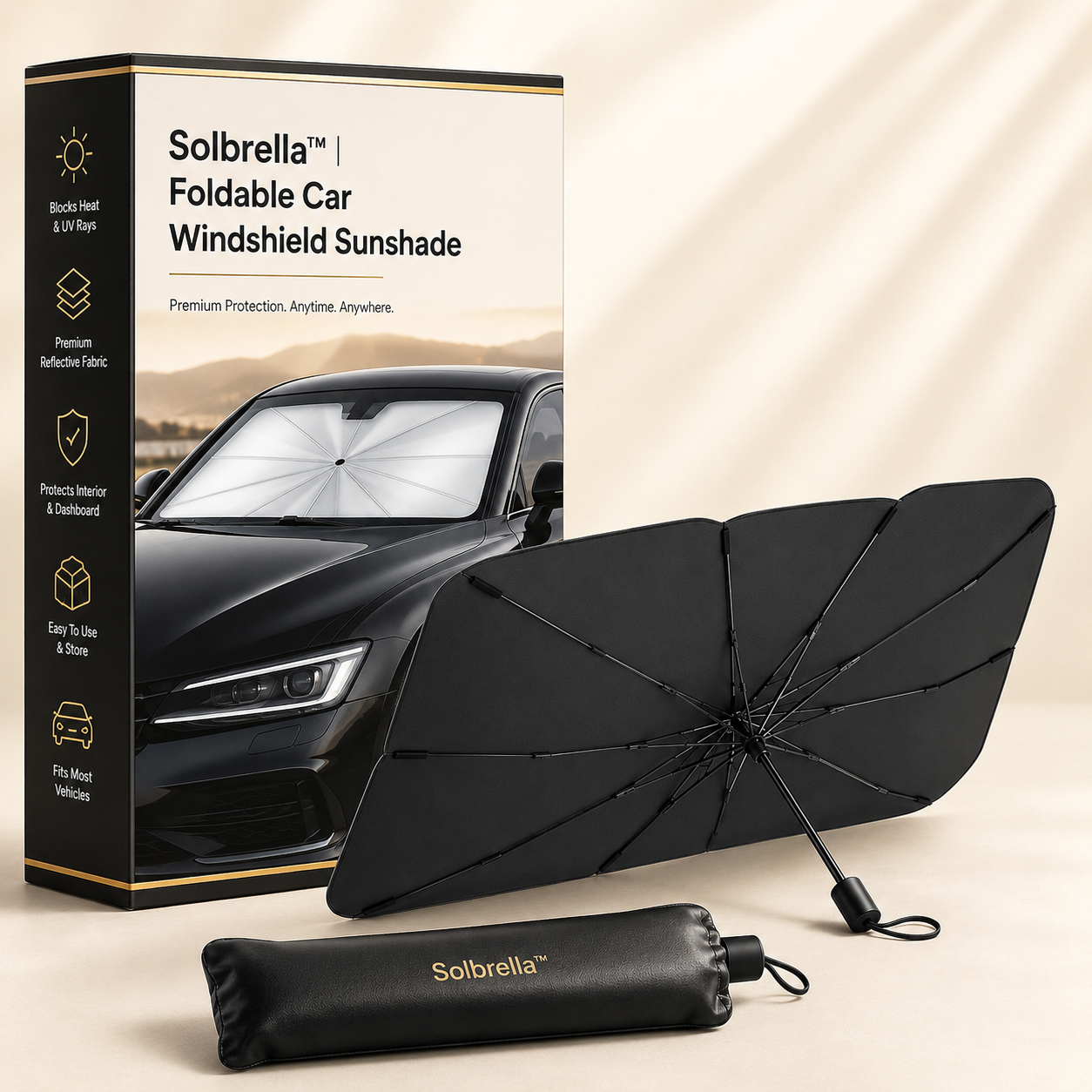 SOLBRELLA™ | Foldable Car Windshield Sunshade