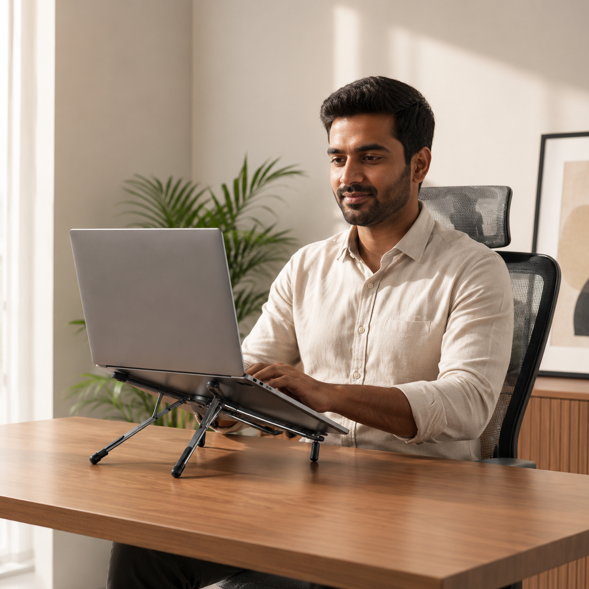 Clean Desk. Better Posture. Take It Anywhere.